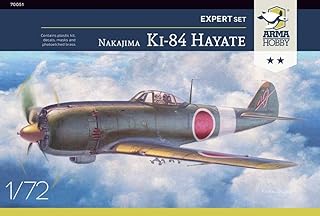 Arma Hobby 1/72 Scale Nakajima Ki-84 Hayate Expert Set - Plastic Model Building Aircraft Kit, Item # 70051