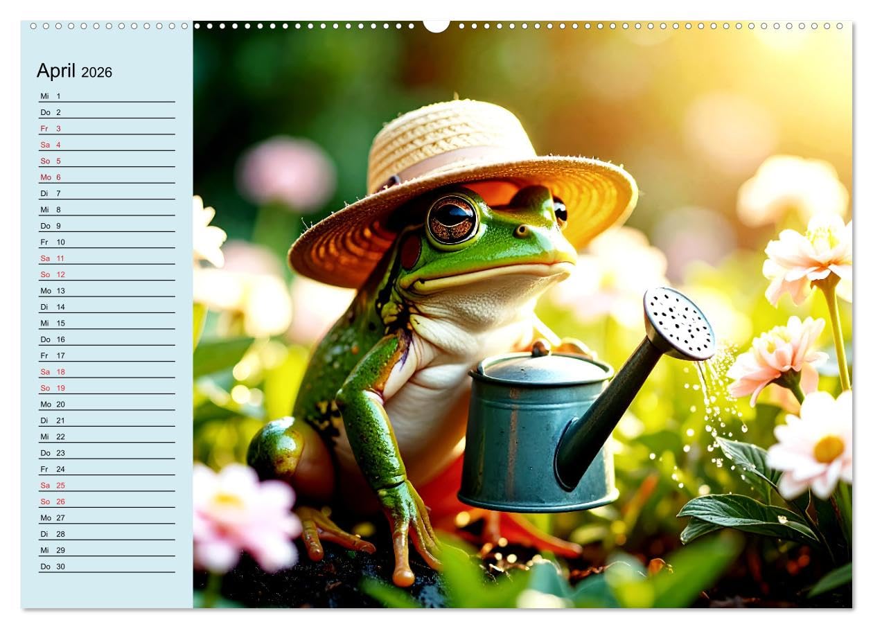 Tierisch kreativ: Hobbies im Tierreich (hochwertiger Premium Wandkalender 2026 DIN A2 quer), Kunstdruck in Hochglanz: Lachen garantiert! Unser ... Freizeit mit Stil genießen! (CALVENDO Spass)