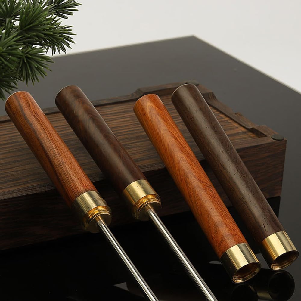 2Pcs Stainless Steel Ice Pick, Ice Breaking Tool with Non-Slip Wooden Handle Ice Picks for Kitchen Bars Bartender