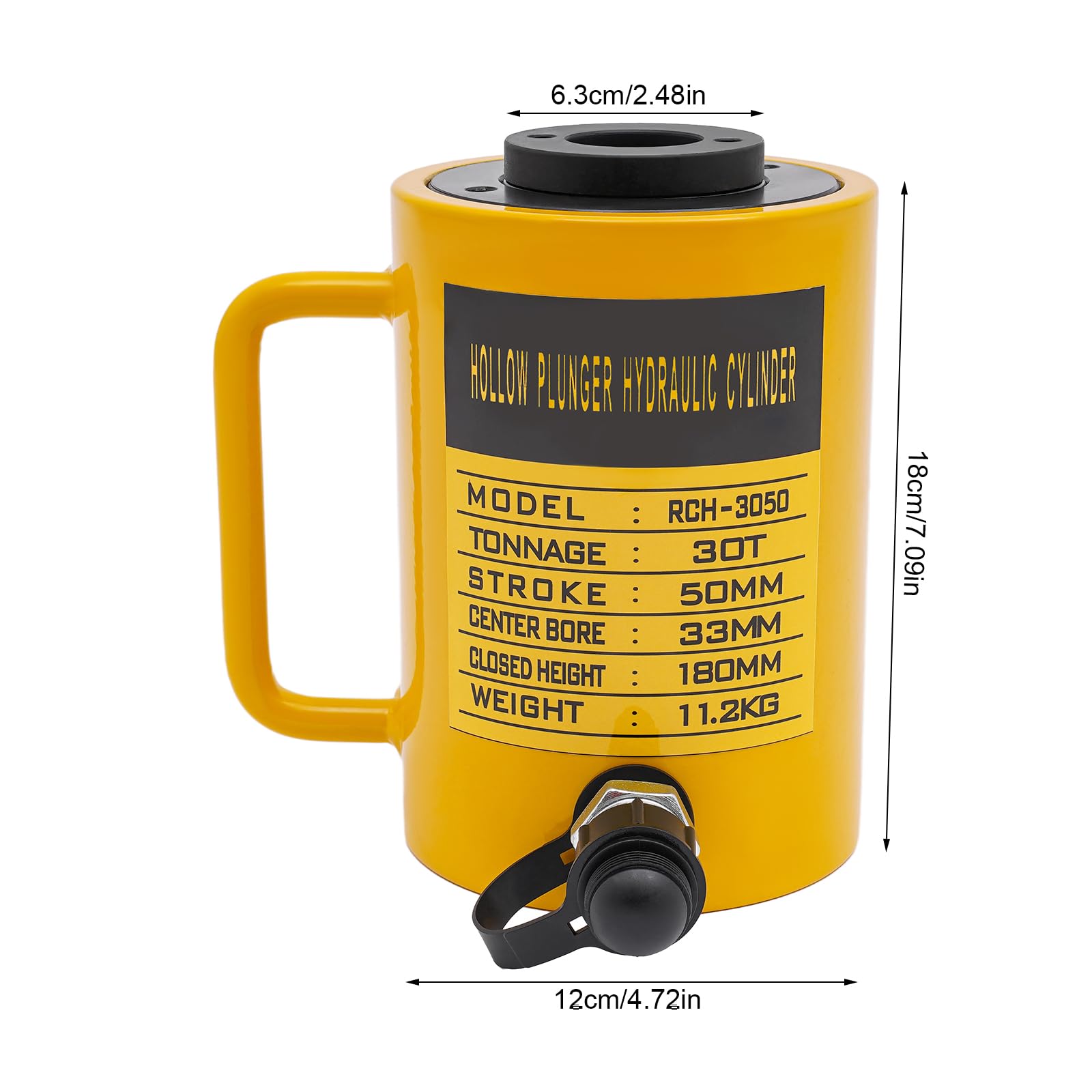 Hydraulic Cylinder Jack, RSC-3050 Hydraulic Jack, Hydraulic Jack, Lifting Capacity of 30T/66139lbs 2inch in Narrow Spaces 3.9 * 4.17inch (Blue(RSC-3050))