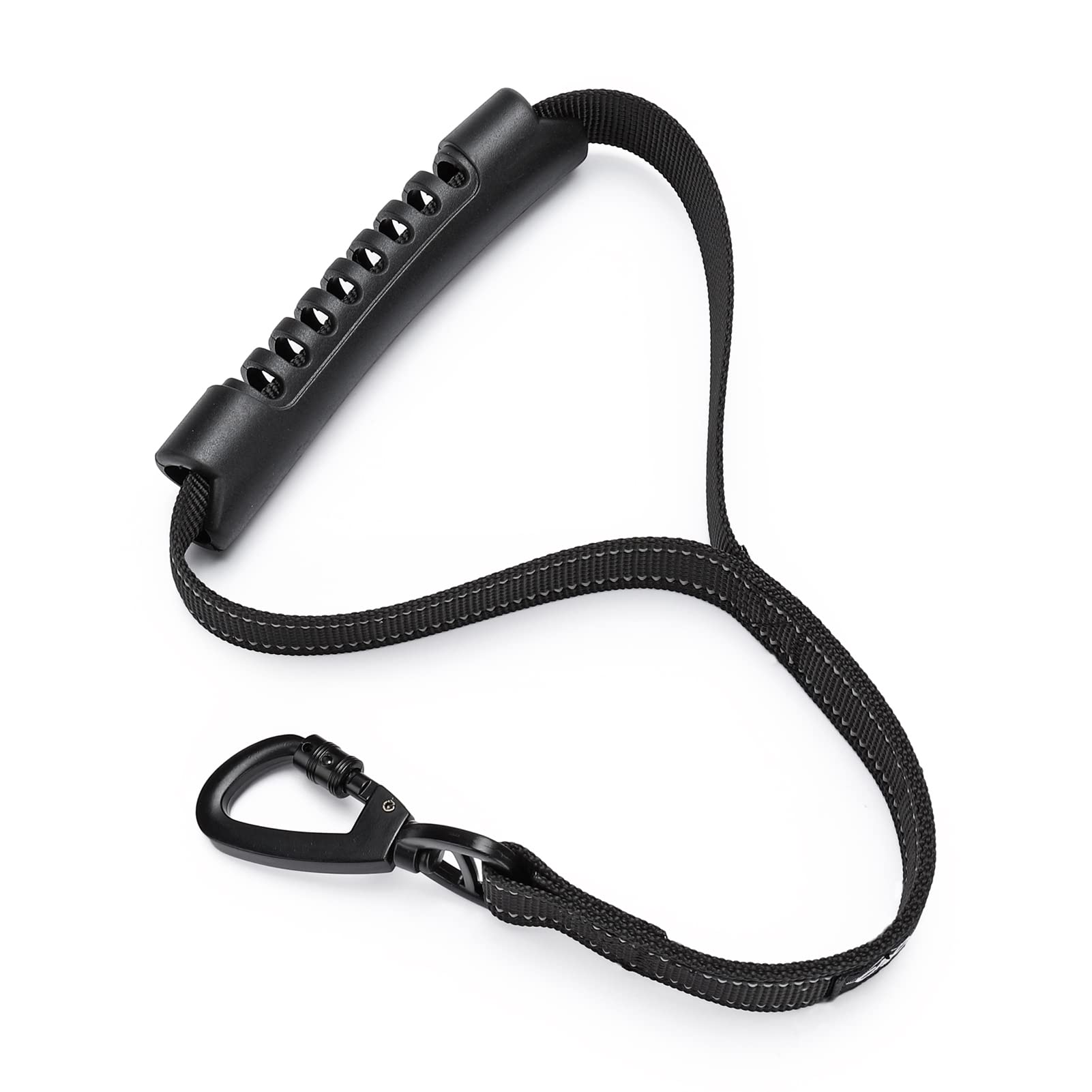 JIPIMON Short Dog Leash with Comfortable Handle Reflective Heavy Duty Short Leash for Dog Training Control (Black)