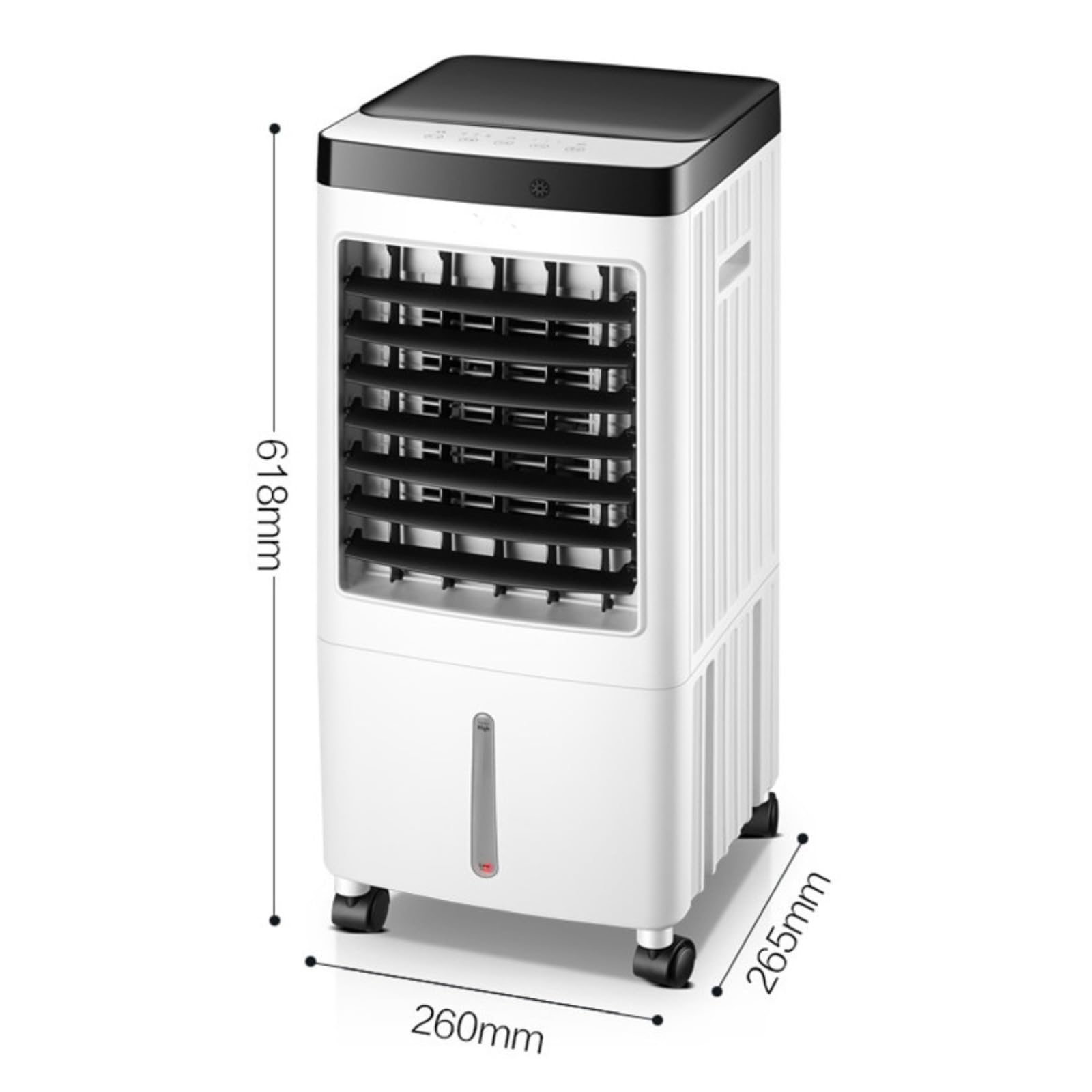 4-in-1 Mobile Klimaanlage ohne Abluftschlauch, Luftbefeuchter & Luftreiniger,Luftkühler mobil mit 10L Wassertank, Fernbedienung,Timer,120°Oszillierend,750 m³/h Luftdurchsatz, leise, energiesparend (A)