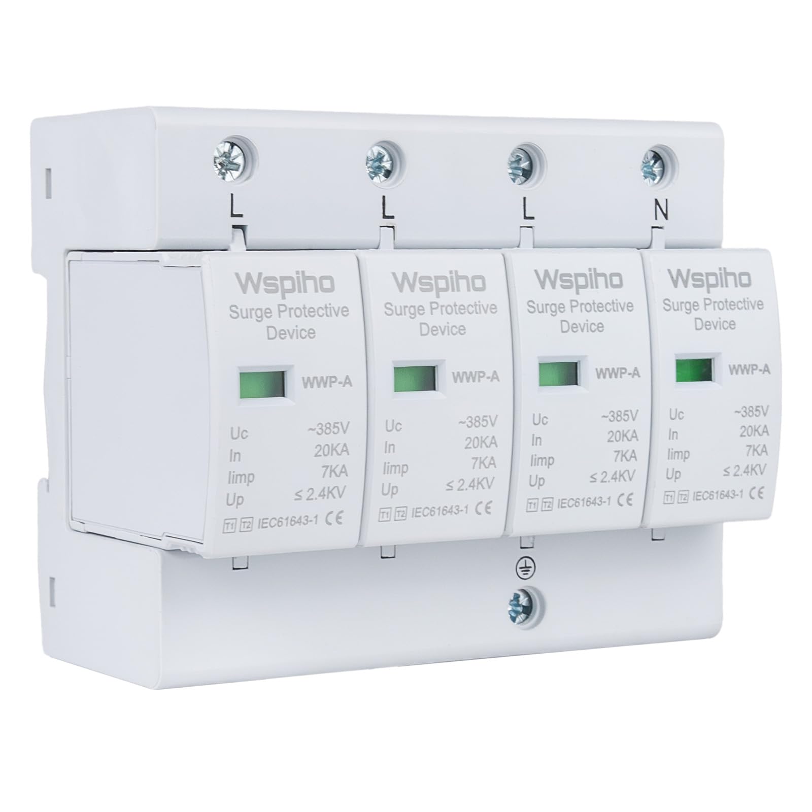 Scaricatore di sovratensioni Tipo 1+Tipo 2 4 poli 385 V 20-40 KA