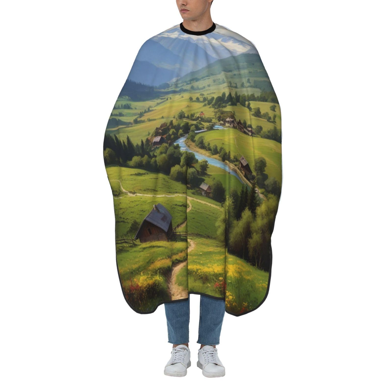 Valley Print Hair Cutting Cape, Professional Hair Salon Cape for Home Salon and Barbershop - 55 x 66 in-image-6