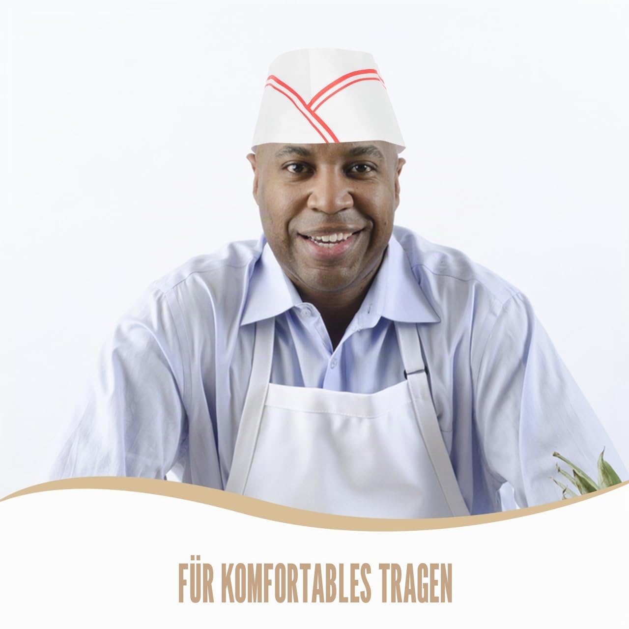 DOITOOL 40 Stück Papier-Kochmütze Einweg-Kochmütze Einmalige Köche Einweg- Blau