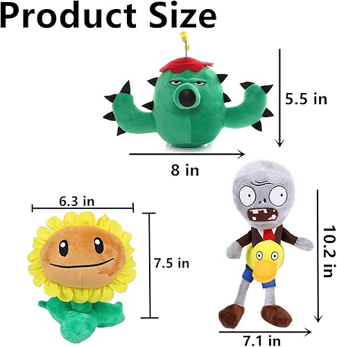 Miniatura 10 de Juguetes de peluche de 10 pulgadas Plants VS Yeti Normal Zombies PVZ Plush 1 2 Muñeca suave de peluche Yeti Zombies Nuevo