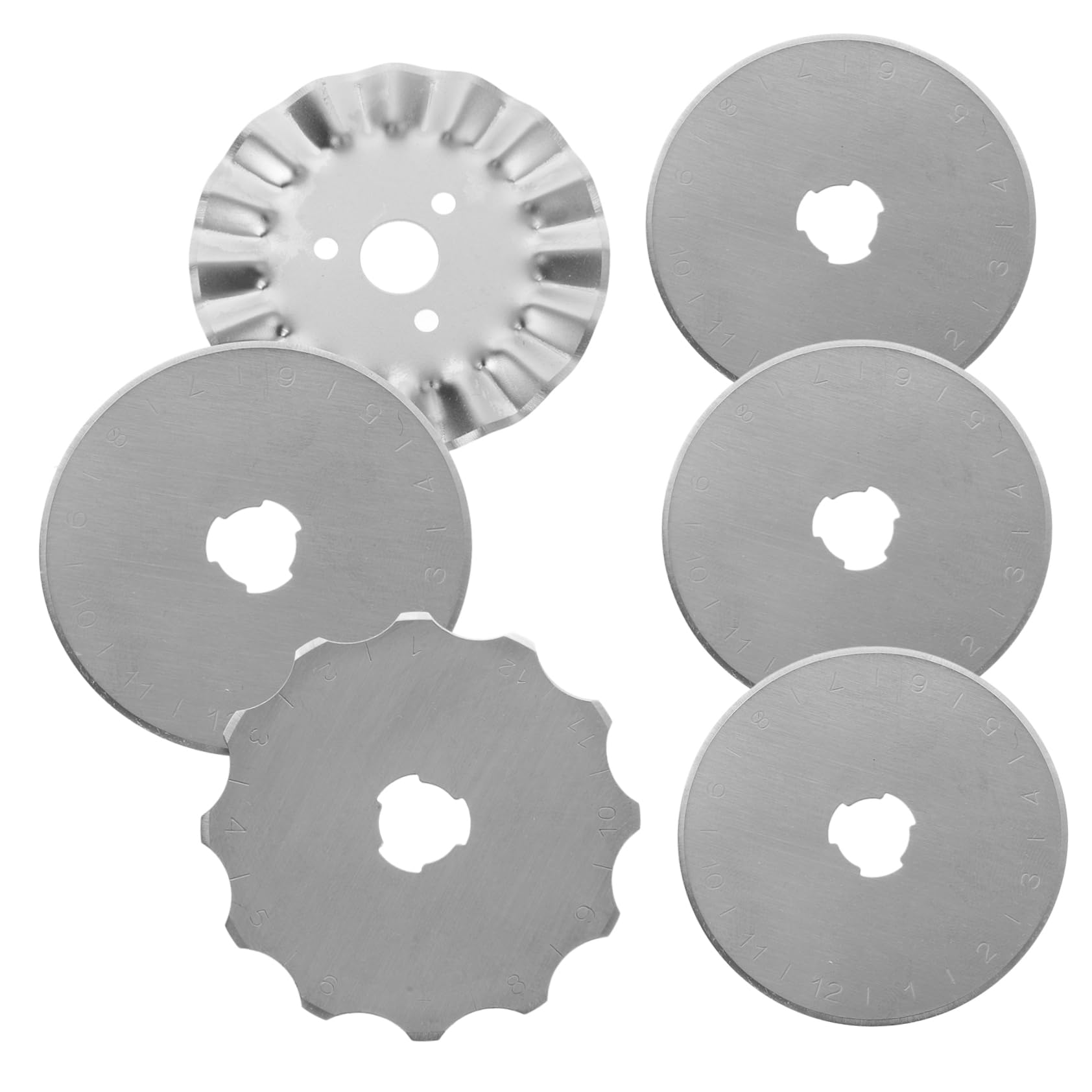 Tofficu 30piezas Cuchillas De Corte Rotativas De Inoxidable Para Acolchar Scrapbooking y Proyectos De Manualidades Incluye Cuchillas Onduladas y Rectas Repuestos Duraderos y Afilados