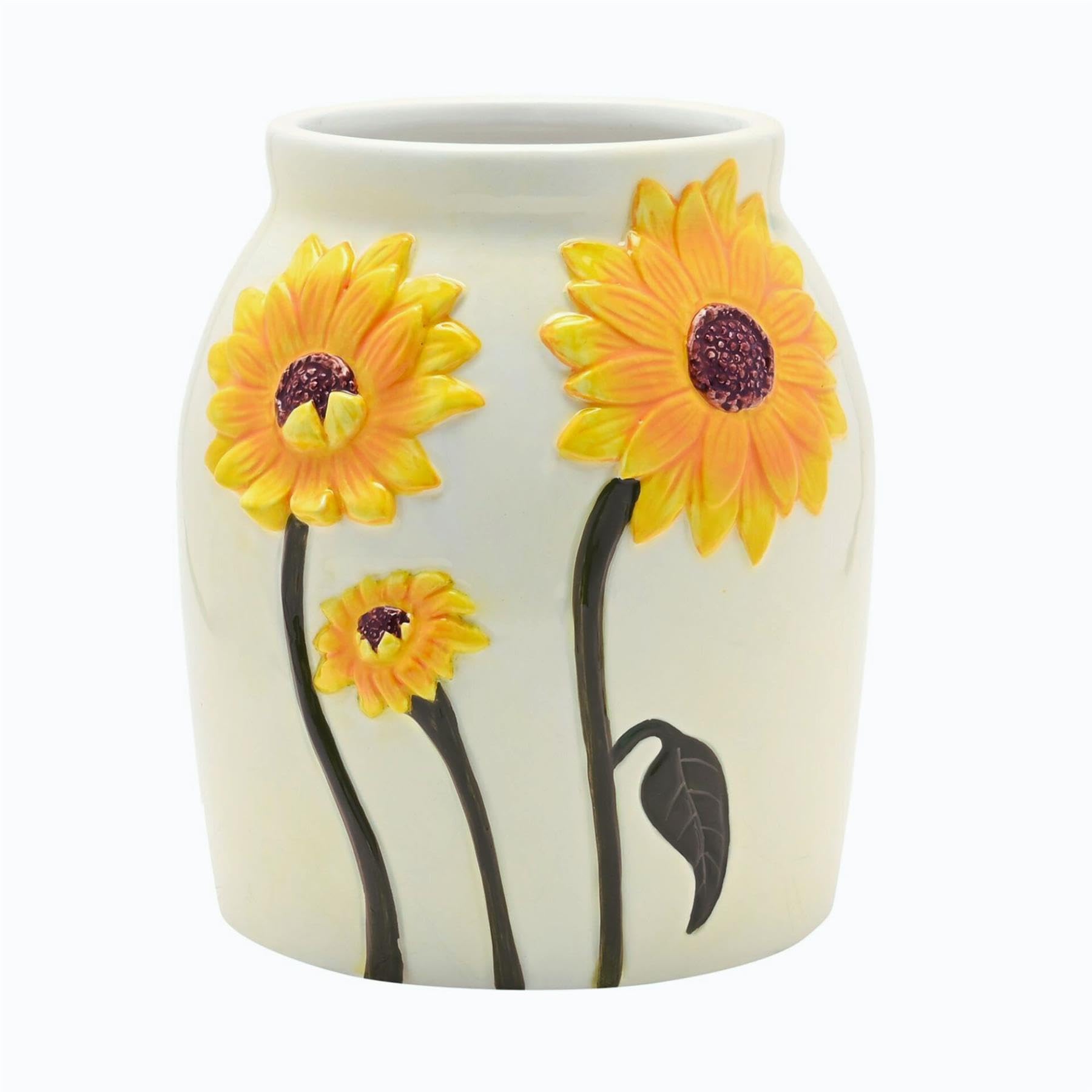 Vase à fleurs tournesol en céramique idée cadeau décoration de maison