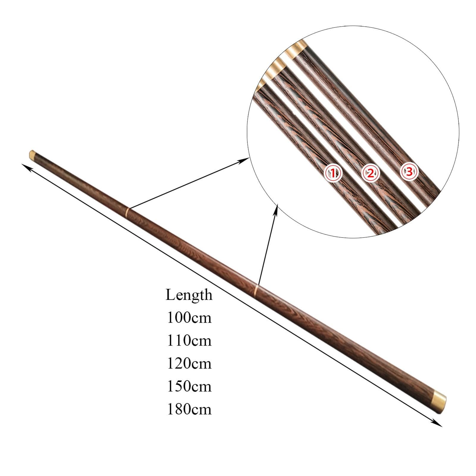 SenhE Règle de Tai Chi Qigong, Bâton de Tai Chi, Bâton de Posture Martiale de Qigong Bâton de Taiji d'arts Martiaux Portable, Fourniture d'exercice Polyvalente