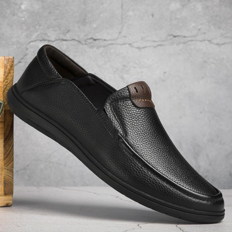 Men’s Faux Patent Leather Slip-On Loafers Wedding Office Party Pointed-Toe Dress Shoes2