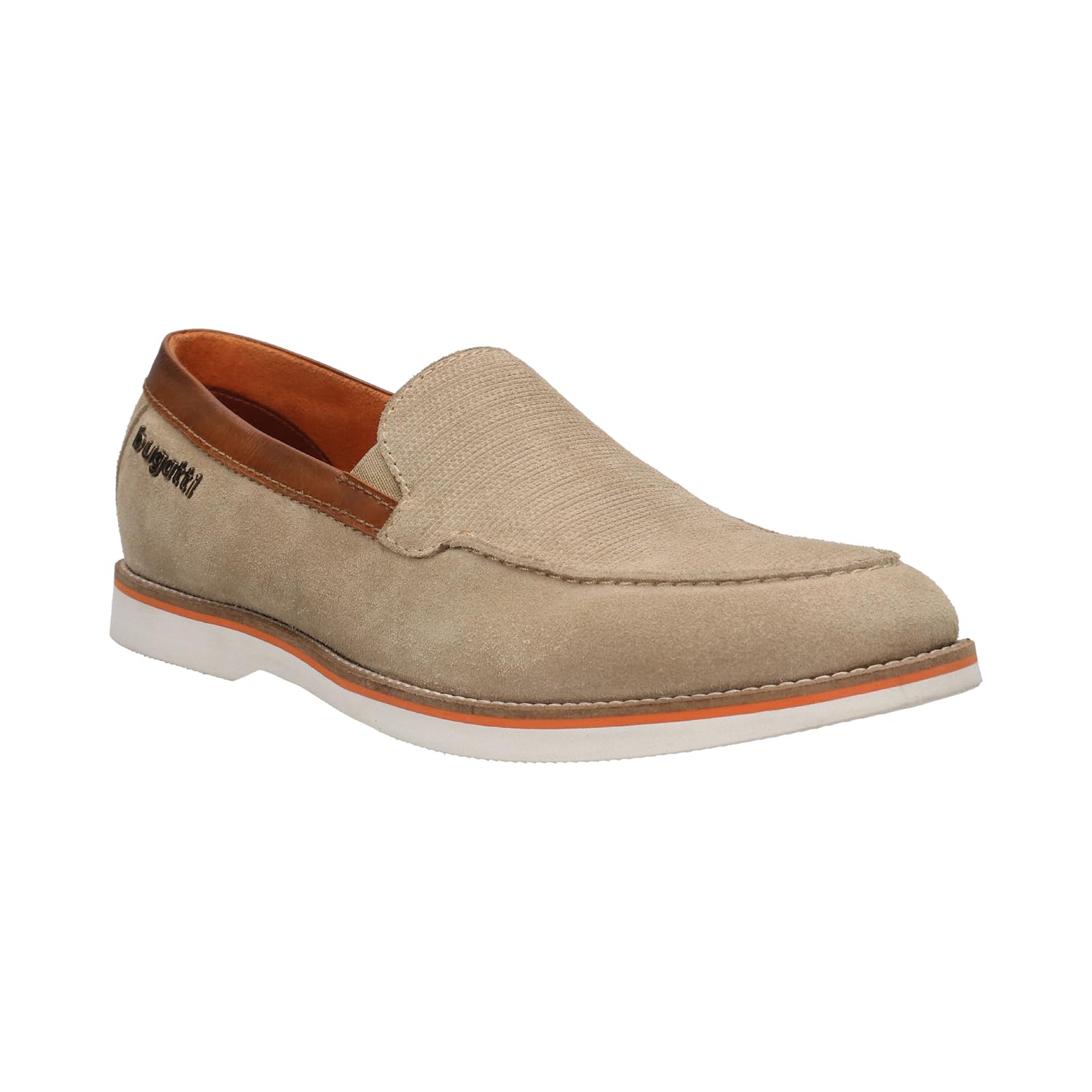 BugattiBiagino Beige Suede Leather Casual Loafers UK - 8