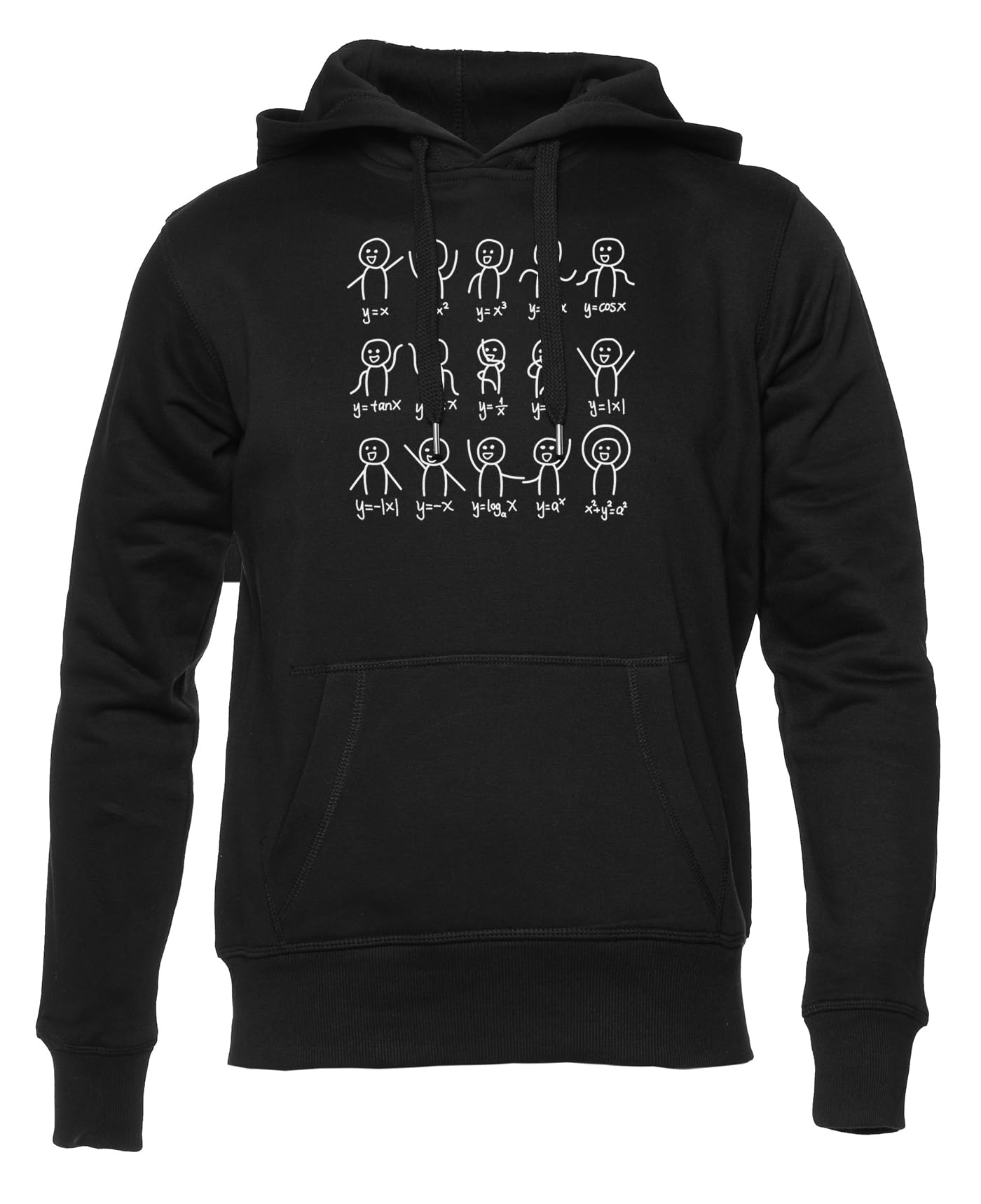 Algebra Dance Graph Figures Bluza z Kapturem Unisex Męskie Damskie Czarny Długi Rękaw Hoodie Men's Women's Black