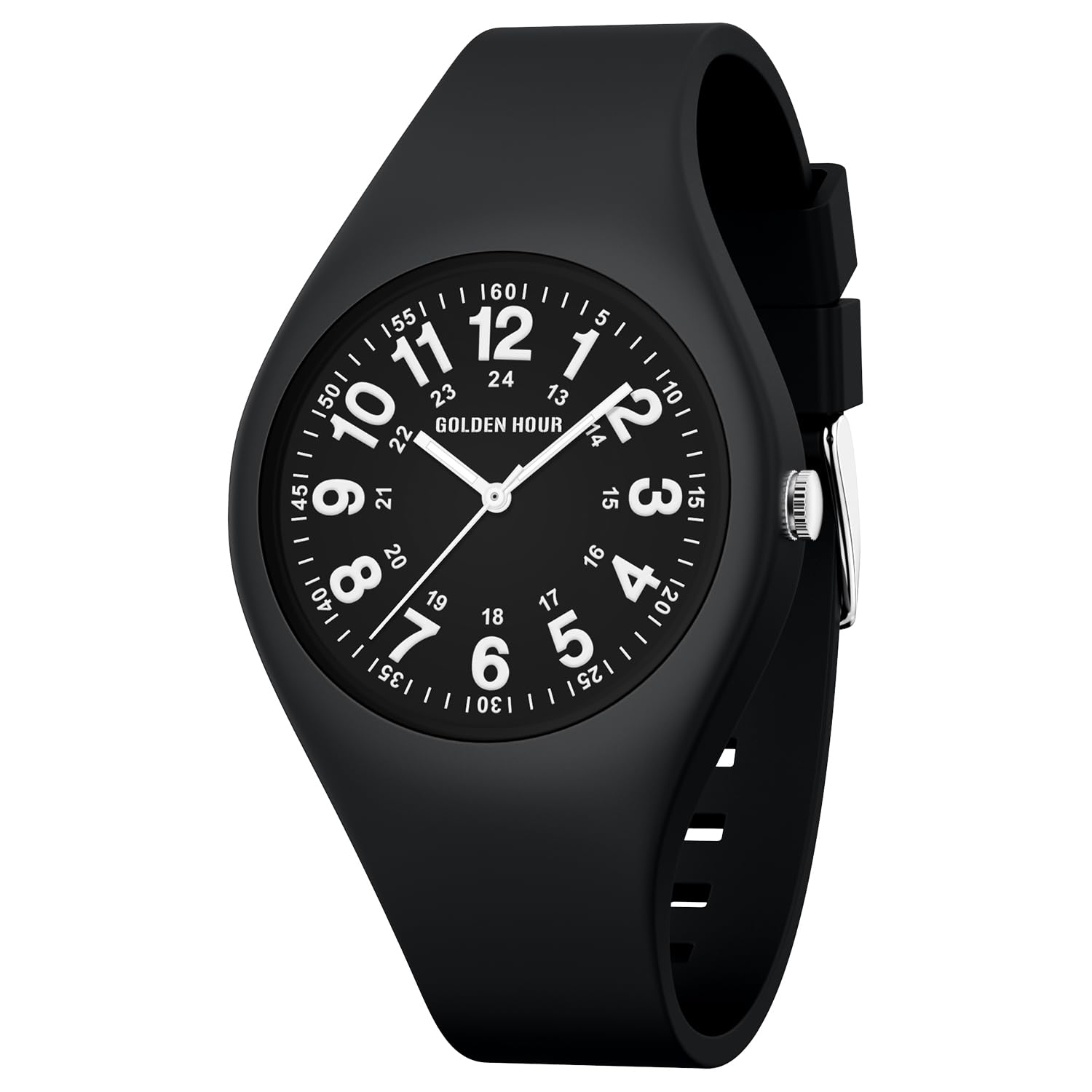 Analog Unisex Watches Waterproof Sports Digital Ladies Watches for Men, Nurse Medical Professionals, Students, Boys, Girls - Time Glowing Easy to Read Dial, Silicone Strap Womens Watch