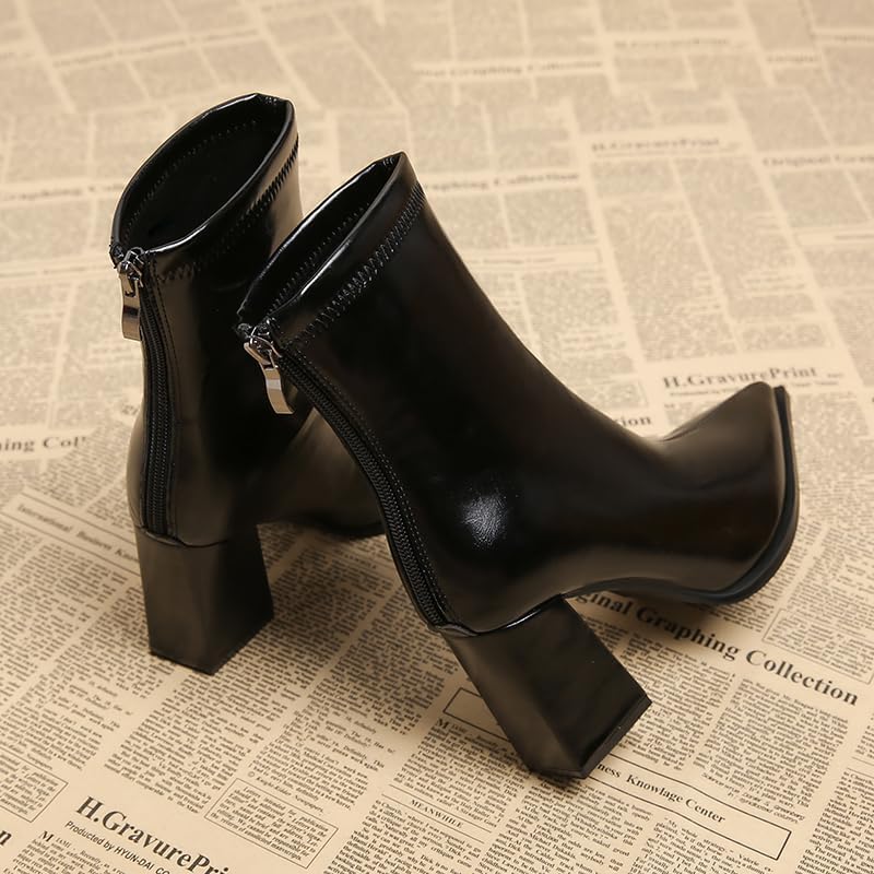 Pointed Toe 2025 Winter Style Winter High Heel Women Shoes Premium Skinny Boots Ankle Boots 98158-1