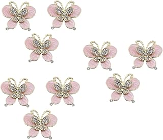 9 Pçs Adesivos De Joias Adesivos Rosa Capas De Telefone Rosa Decoração De Strass Para Capa De Telefone Acessórios De Capa De Telefone Adesivo De Saída De Ar Clipe Colar Material EXCEART