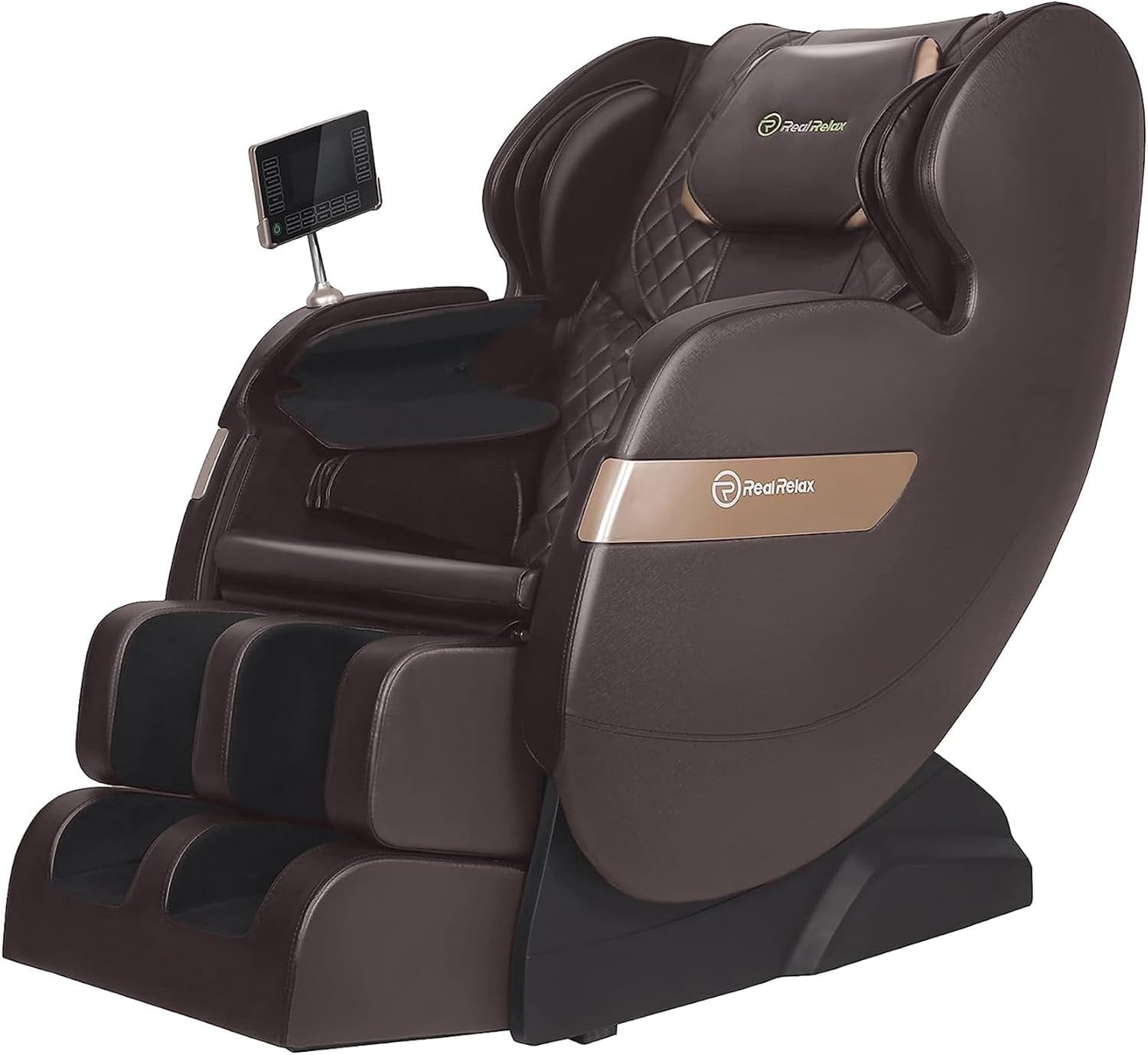 Real Relax 2023 Full Body Dual Core, Zero Gravity Massage Chair, Brown