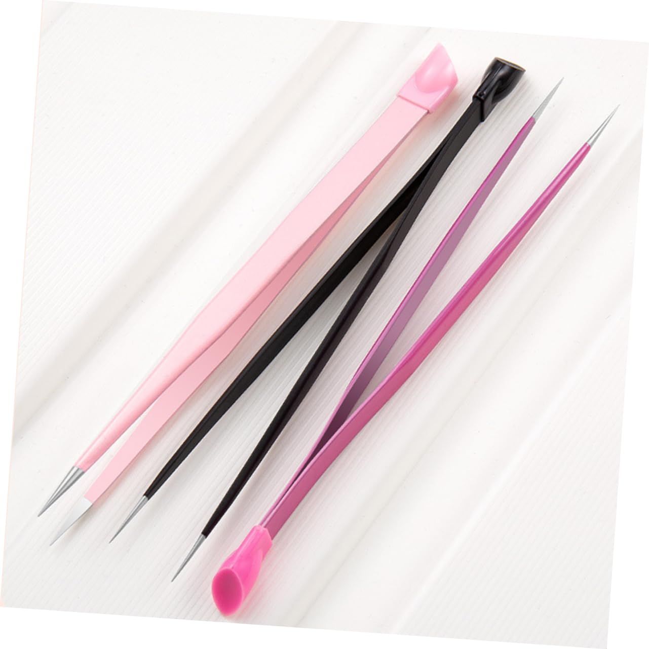 BESTYASH 4 set Pinze Multiuso Per Sopracciglia Ms Craft Donna Donne À Bellezza Unghie Pinzette Per Unghie Ciglia Pinzette Pinzette Professionali Pinzette A Punta Perline Pinzette 3 pezzi*4