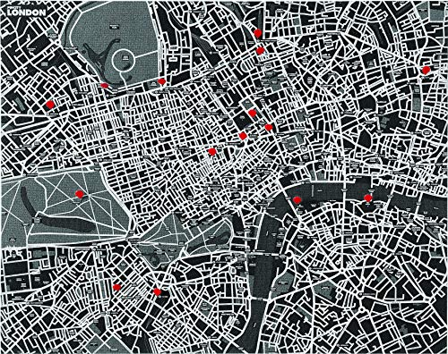 PALOMAR Pin City - Mappa da parete Londra, Nero