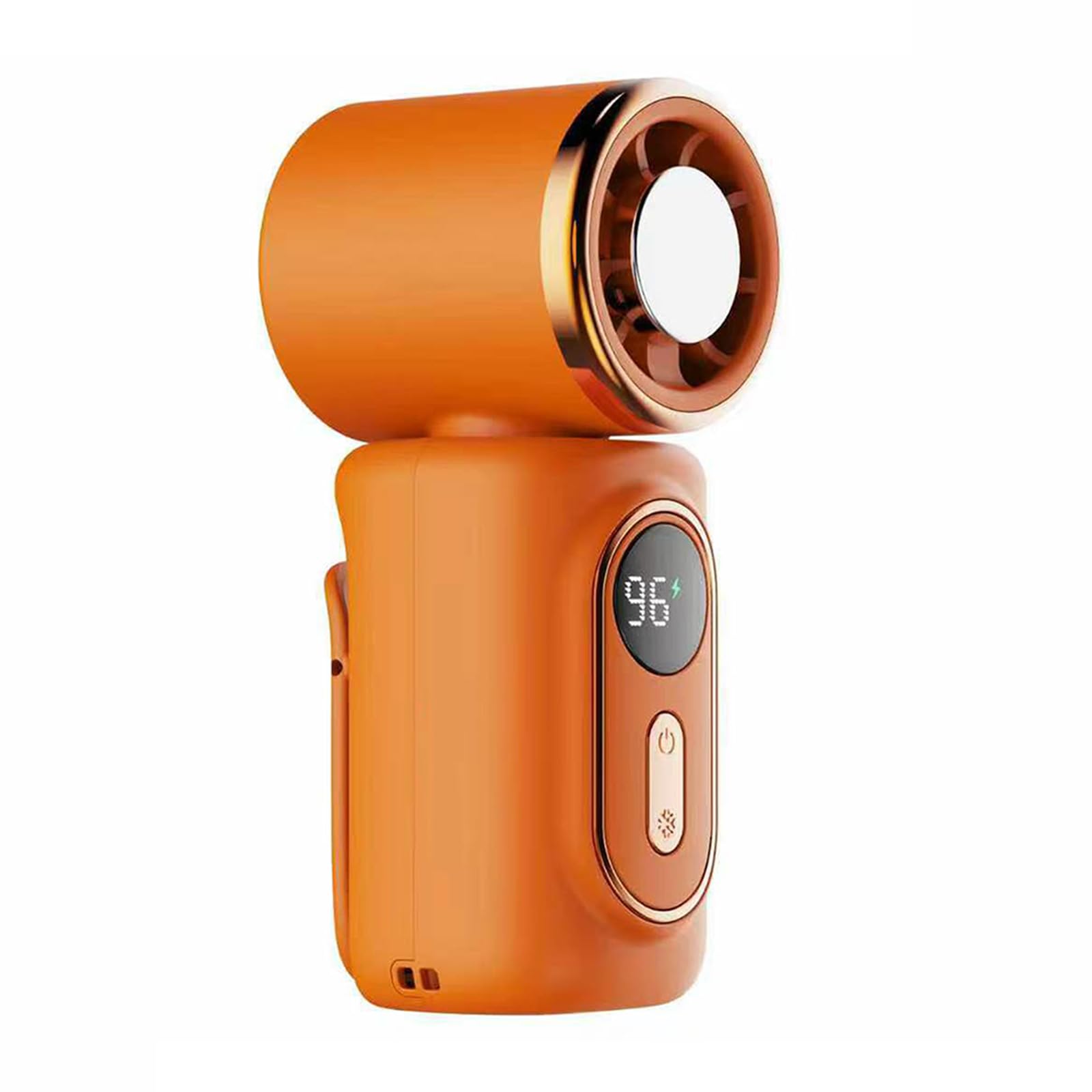 Portable Clip-On Fan, 13000 RPM Rechargeable Handheld Mini Fan with 5 Wind Speeds and LED Display, 180° Rotating Stroller Fan for Baby, Pocket Size Summer Cooling Essentials for Women,Outdoor (Orange)
