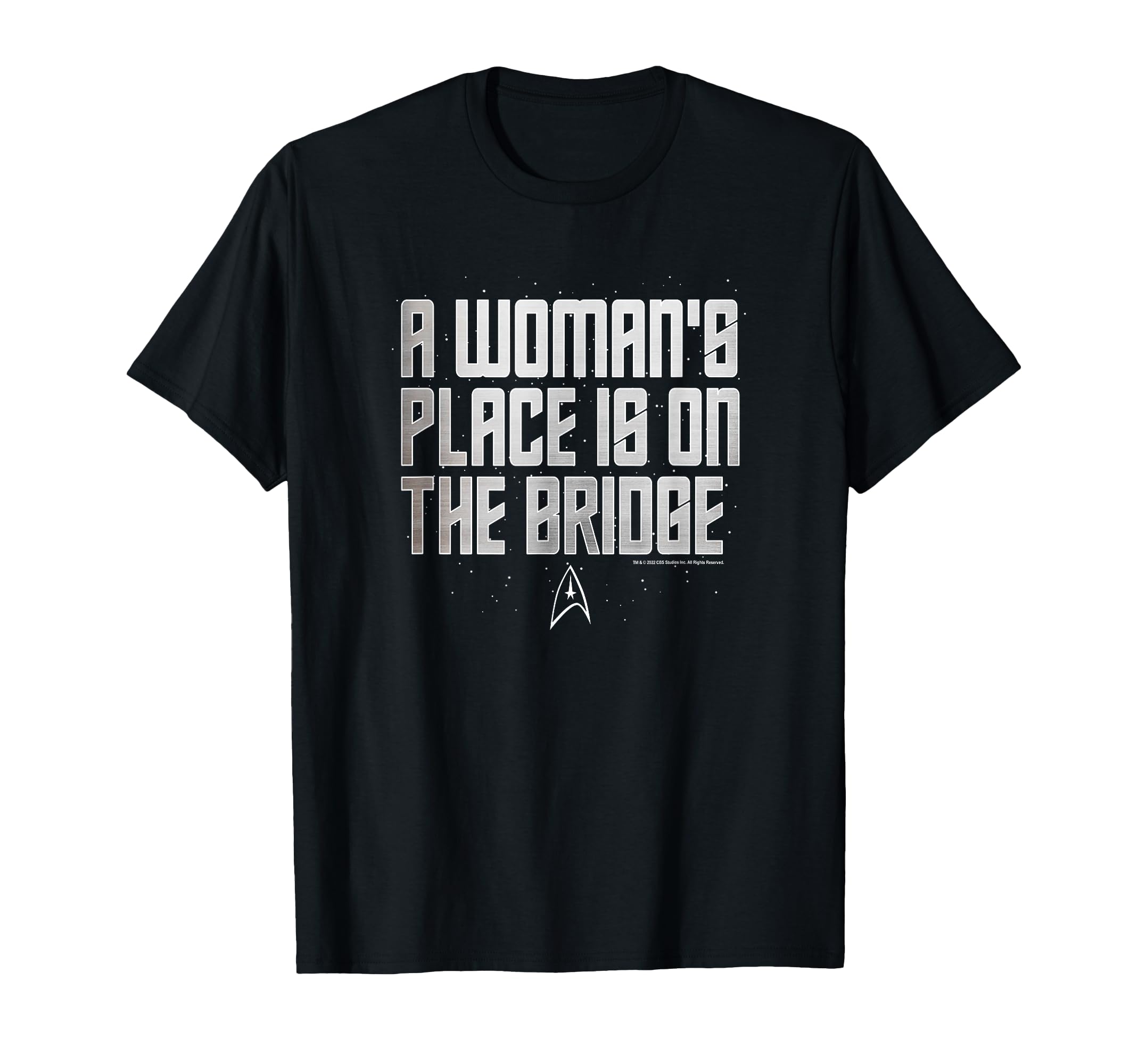 Star Trek A Woman's Place Is On The Bridge Text T-Shirt