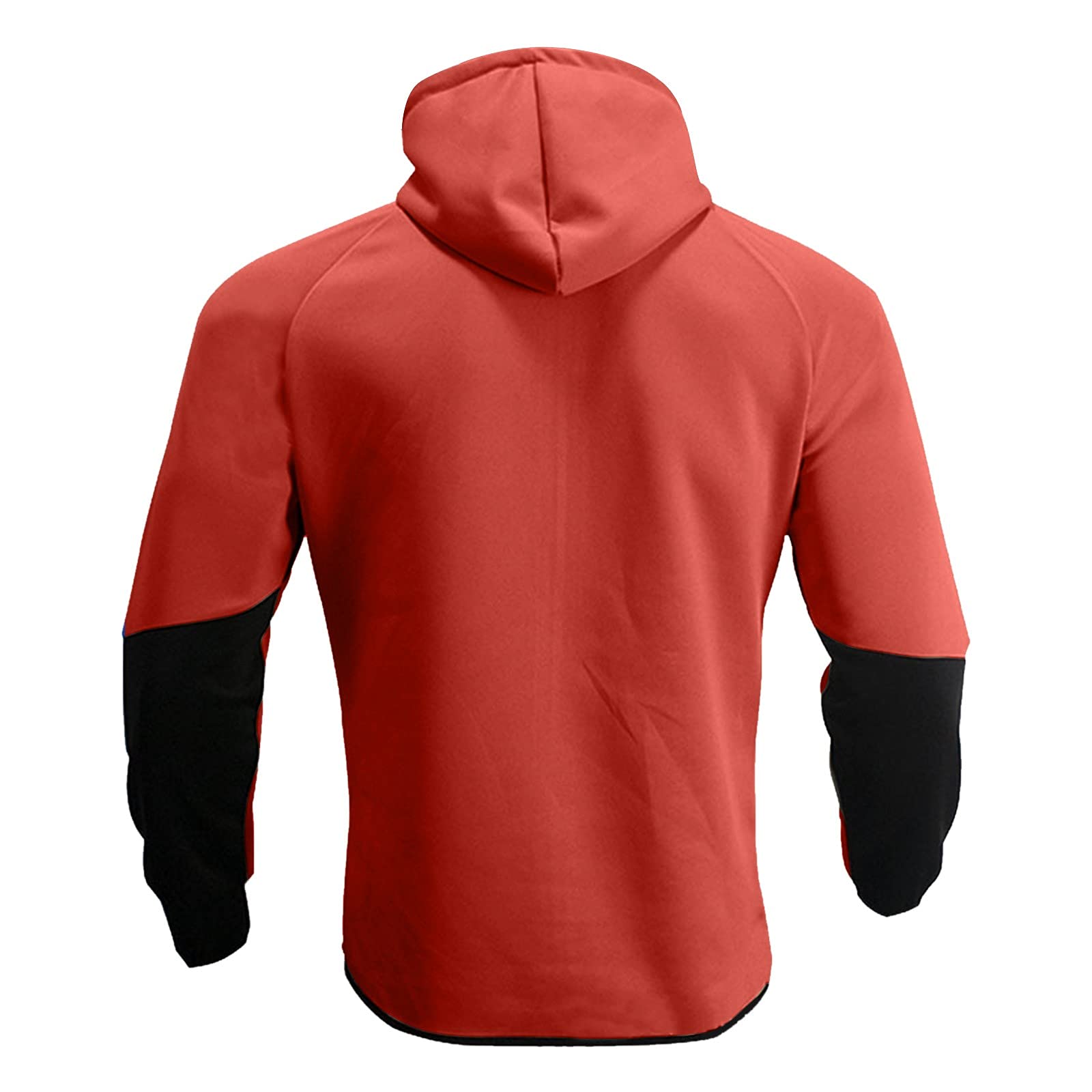 Uomo in piedi Sport Felpa con cappuccio Inverno e Autunno Contrasto Tempo libero Cucito Collare Tuta Maglione Uomo Costumi e Set e Abbigliamento per Uomini, Rosso, M, Rosso, M, Colore: rosso, M