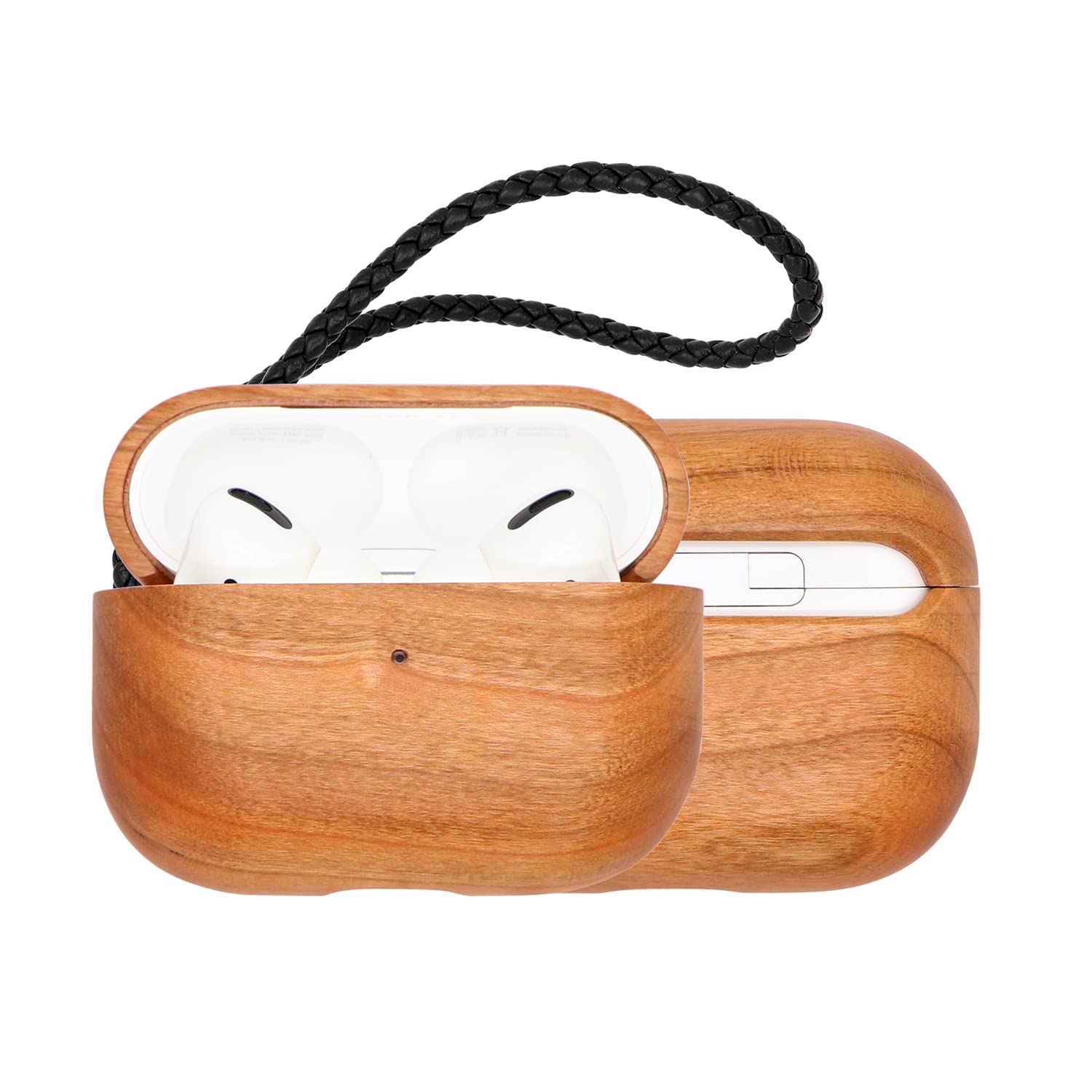 AirPods本体 ウッドケース付き Amazon | XFS AirPods Pro 2 ケース ナチュラルウッドケース 木製