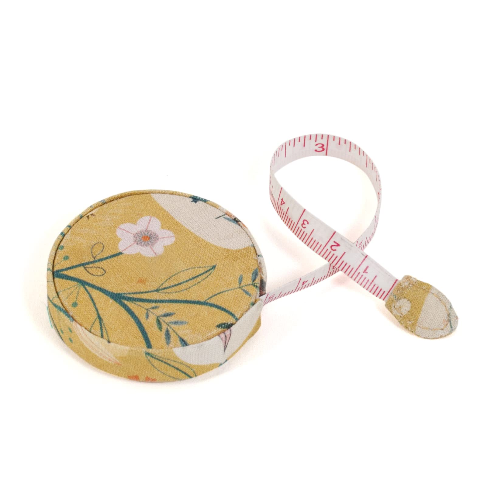 Hobby Gift Tape Measure - Retractable Fabric Covered Sewing Tape Measure - 150cm/60 inch - Hedgerow