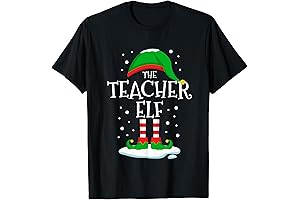 Teacher Elf Christmas Matching Family T-Shirt