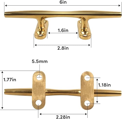 Miniatura 9 de Tacos de muelle de 4 pulgadas, 5 pulgadas y 6 pulgadas, tacos de acero inoxidable 316, base abierta, tacos para barco, tacos de muelle con