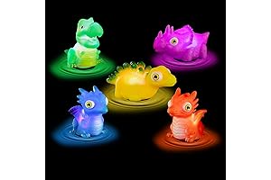 Dinosaur Toy Glowing Figures Auto Flashing Bath Toy for Infants and Toddlers