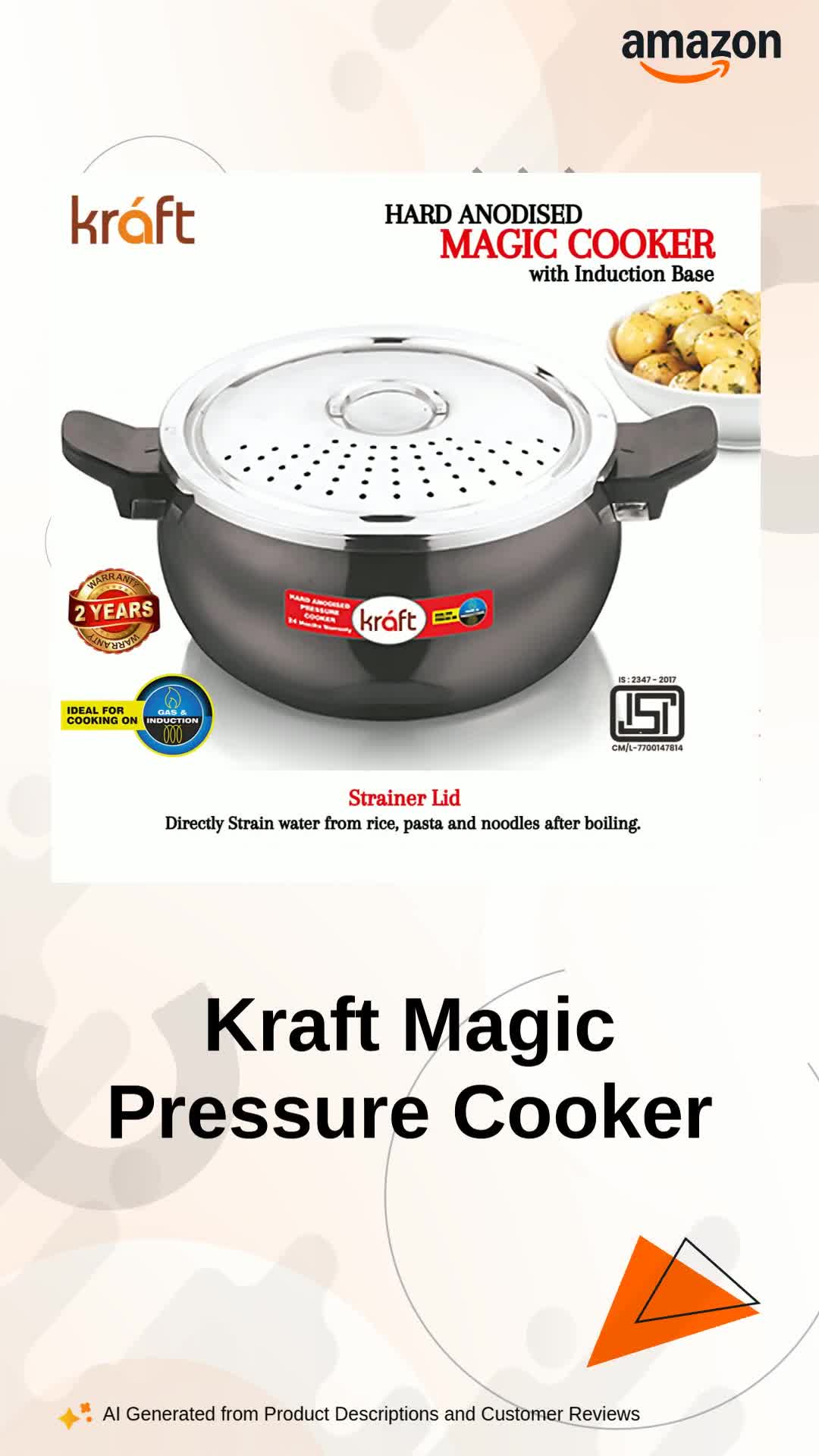 Buy Kraft Magic All In one Smart Aluminium Pressure Cooker with