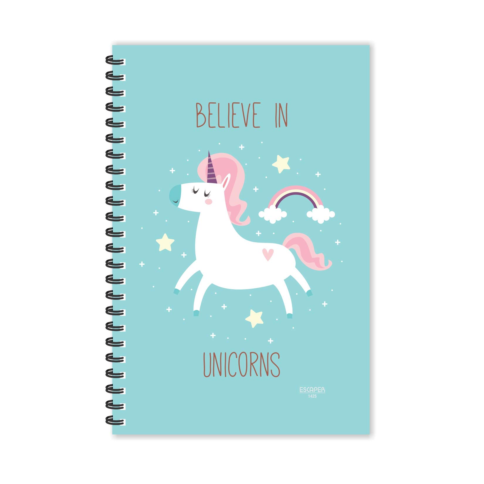 ESCAPER Believe in Unicorns Diary, Ruled - A5 Size - 8.5 x 5.5 inches Designer Unicorn Diary, Horoscope Diary, Zodiac Diary, Unicorn Secret Diary, Diary
