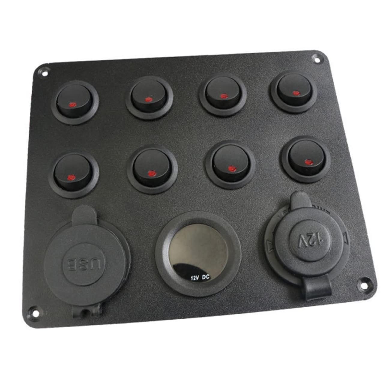 Panel de Control Marino Doble USB 4.2a y Voltímetro para Coche, Camión y Rv