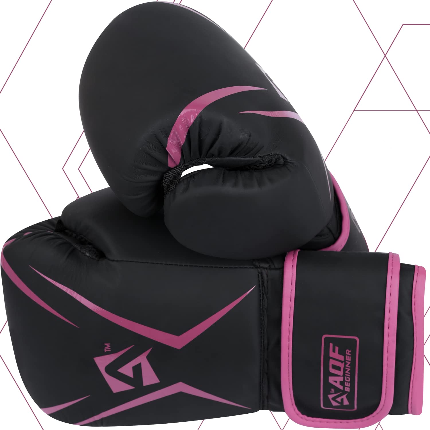 AQF Guantoni da Boxe, Guanti per MMA, Muay Thai e Martial Arts - Pelle, Strato Extra Imbottitura Uomo Donna 4-16 Oz