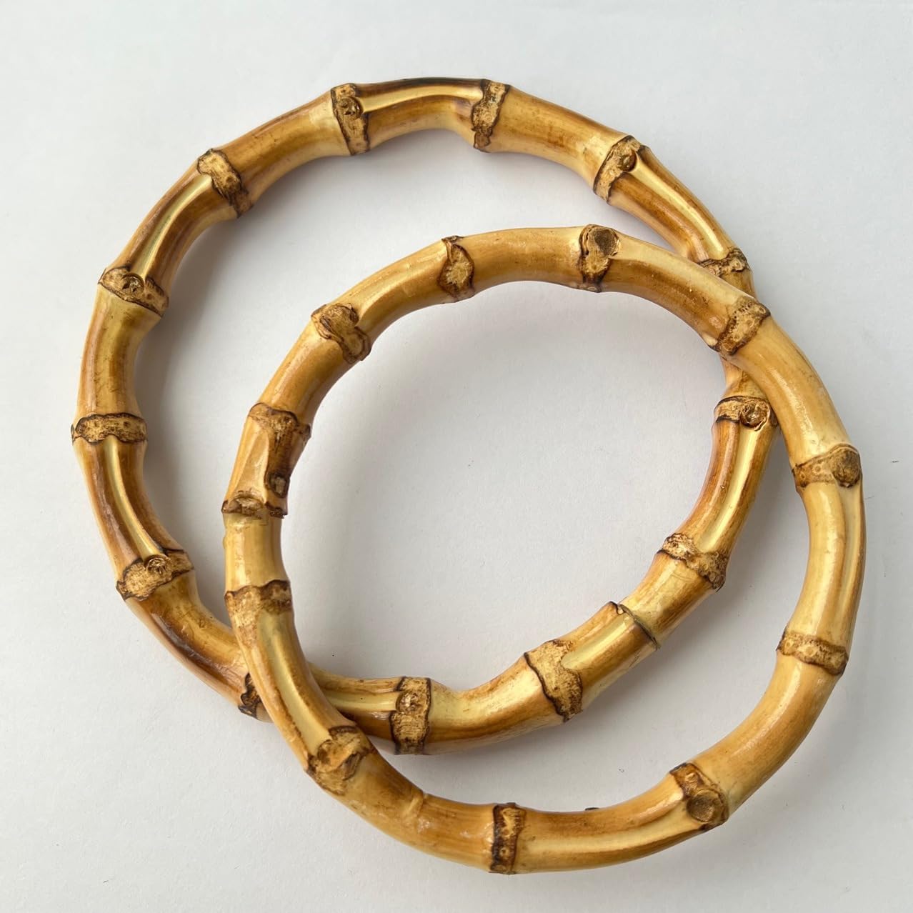 QTMY 4 Pack Round Bamboo Bag Purse Handle for Handbag Tote Bag Purse Making Supplies,01 - Image 3