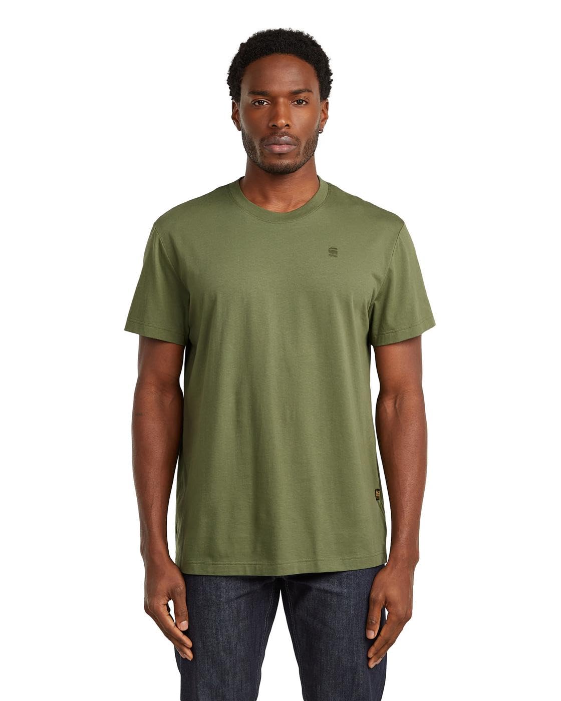 G-Star Men's Base-S T-Shirt, Size: M, Color Green