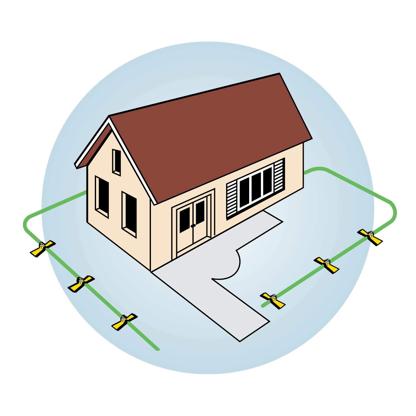 Orbit 2 Pack Port-a-Rain Yard Watering Sprinkler System Kit