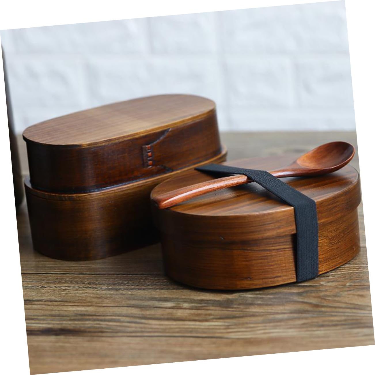 VOSAREA Boîte Bento Japonaise Double Conteneur Repas Portable pour Étudiants et Bureau Boîte Lunch et Pratique pour Randonnée et Pique
