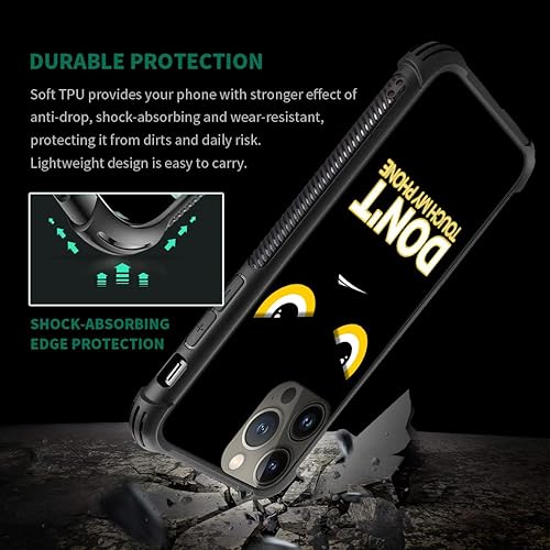 Miniatura 6 de CARLOCA Funda compatible con iPhone 15 Pro Max, funda con diseño de Angry Dont Touch My Phone para iPhone 15 Pro Max, ultra protección, a prueba de