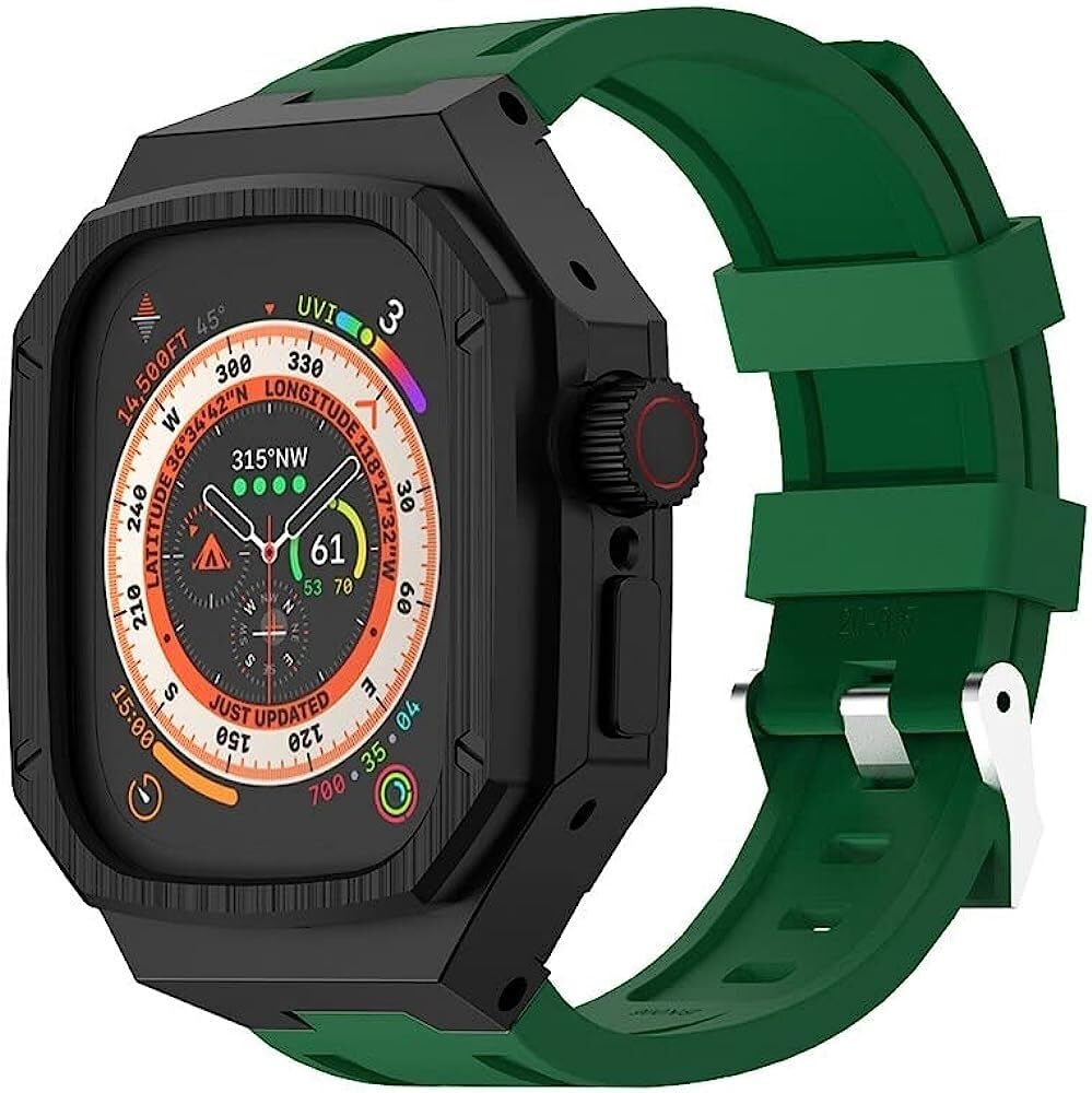 Kit modification de protection Apple Watch 49 mm boîtier design luxe en caoutchouc - 6