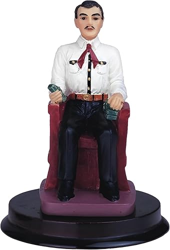 ICE ARMOR Estatua de Jesús Malverde de 5 pulgadas de alto, figura religiosa de ángel de los pobres Sinaloa, figura religiosa de decoración religiosa