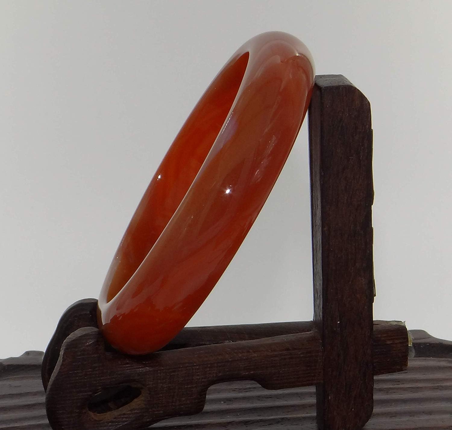 2.5" China Certified Nature Red Chalcedony Jade Women's Bangle Bracelets