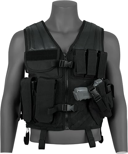 Miniatura 8 de FOX OUTDOOR PRODUCTS Unisex Assault Cross Draw Vest - Breathable Mesh Base Adjustable One Size Multiple Pouches Tactical Gear Coyote