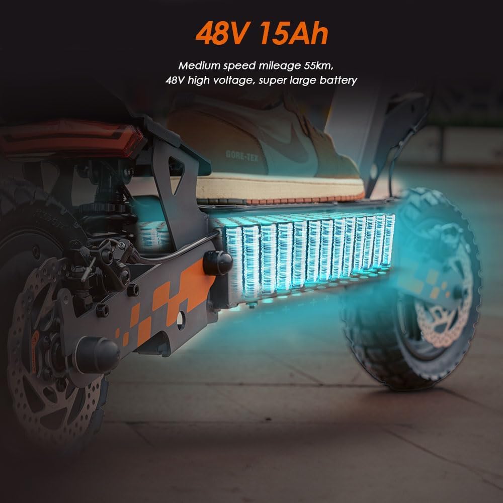 Kukirin G2 E Scooter, Elektroroller, 48V 15Ah Elektro Roller, Fährt 55 Km, Faltbarer E Roller Offroad, Mit Doppelter Stoßdämpfung Vorne und Hinten, 10" Elektro E-Scooter