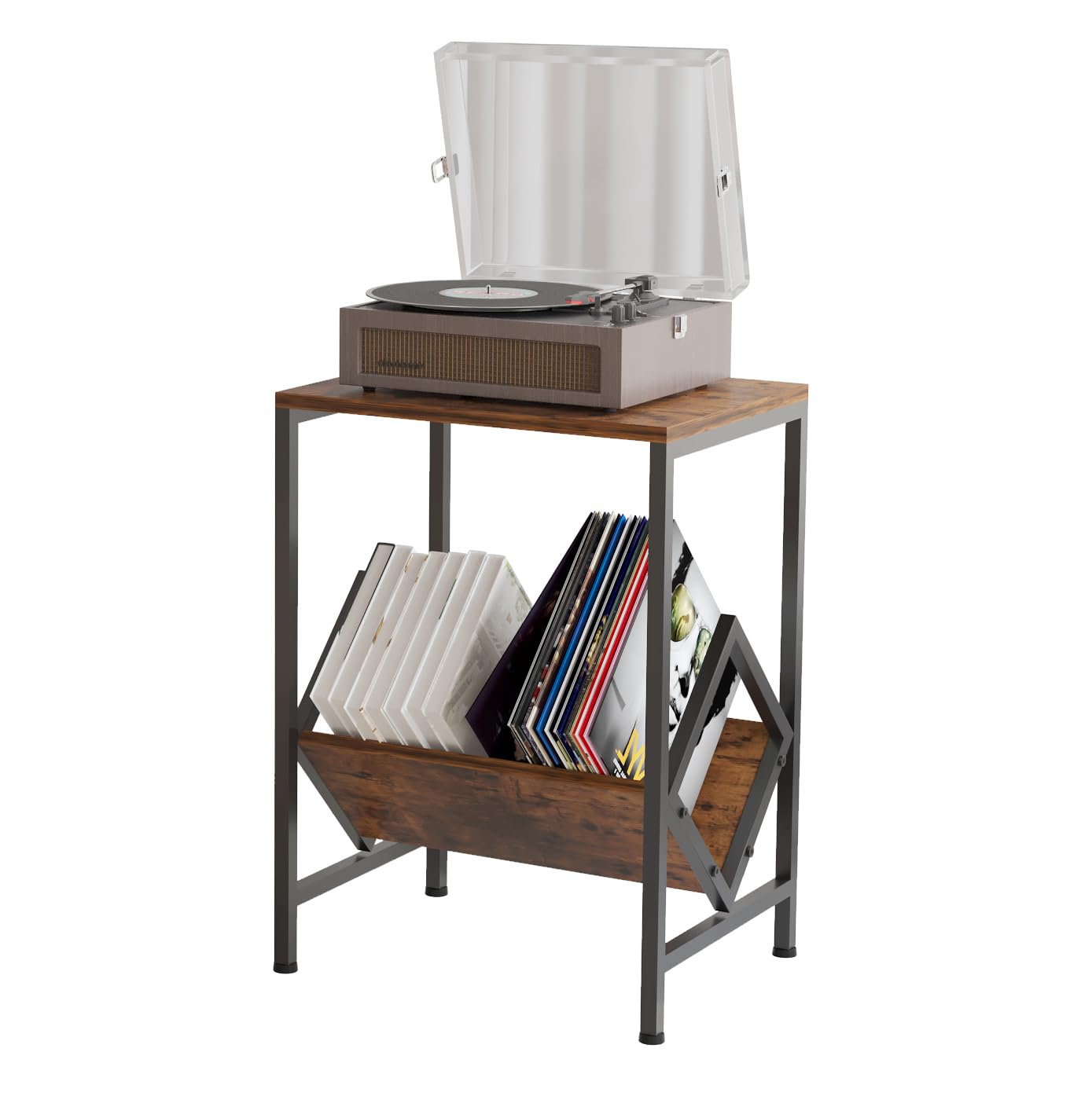 Buy VonDream Record Player Stand Table with Album Storage, Turntable