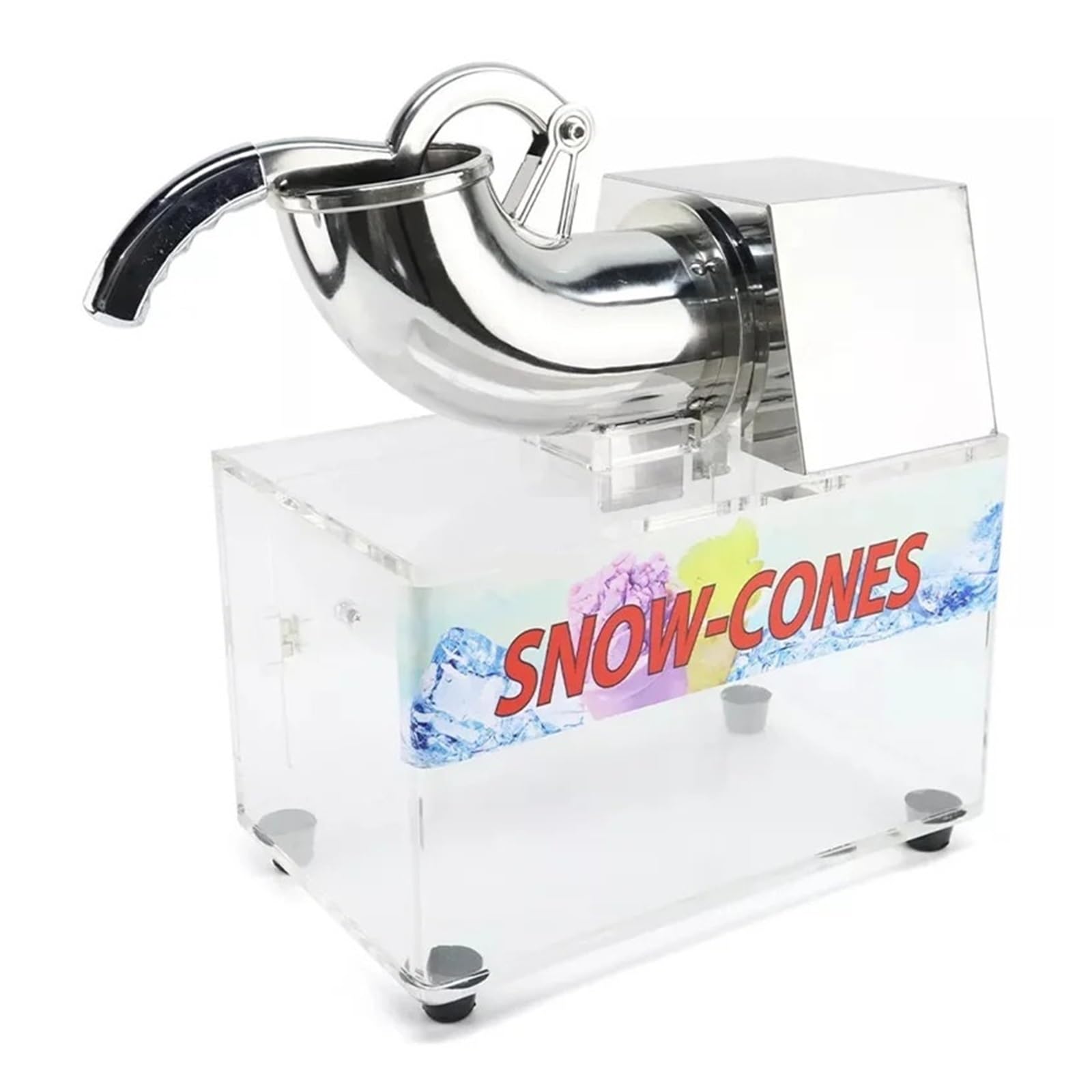 Máquina Trituradora De Bloques Hielo Acrílico Comercial, Automática For Hacer Conos Nieve Y Triturado TrituracióN De Hielo Sin Esfuerzo