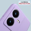 Pikkme Vivo Y22 Back Cover Soft Matte Liquid Silicone TPU | Camera Protection | Shockproof Slim Back Case for Vivo Y22 (Purple) gallery image