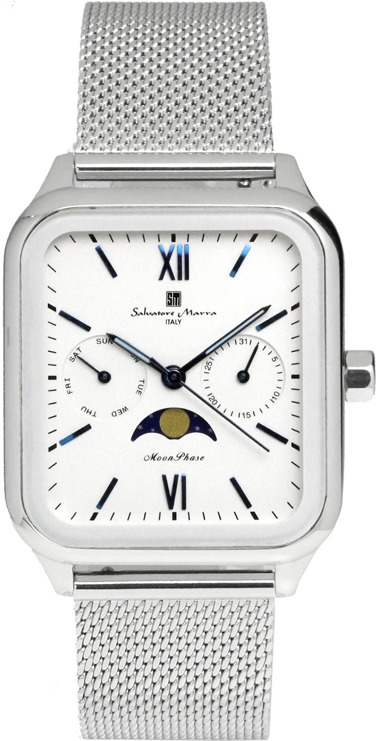 Amazon | [サルバトーレマーラ] 腕時計 ムーンフェイズ スクエア 角型