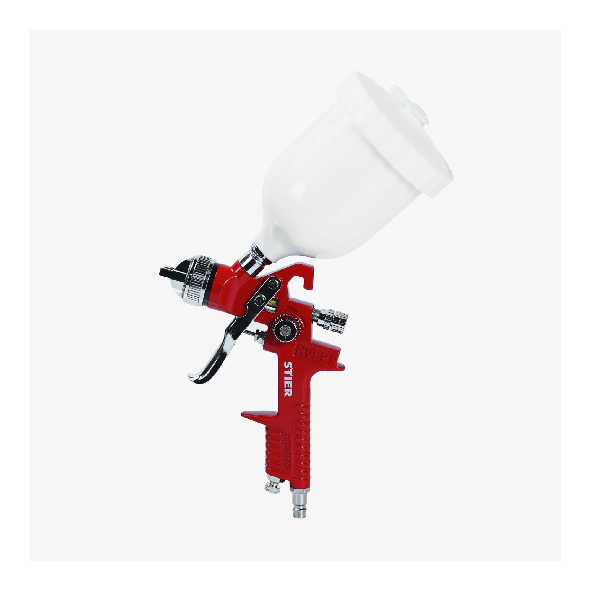 STIER effiziente Farbspritzpistole SFP-600, mit 500 ml Fließbecher, perfekt für Holzlacke und KFZ-Lackierung, präzises Farbsprühen mit diesem Farbsprühgerät, Farbsprüher, Spritzpistole
