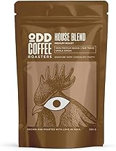 ODD COFFEE ROASTERS Speciality Arabica Coffee 250 Grams | House Blend - Medium Grind Roast Signature Taste, Nutty Coffee Powder AAA Beans
